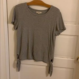 Madewell Grey Tied Shirt